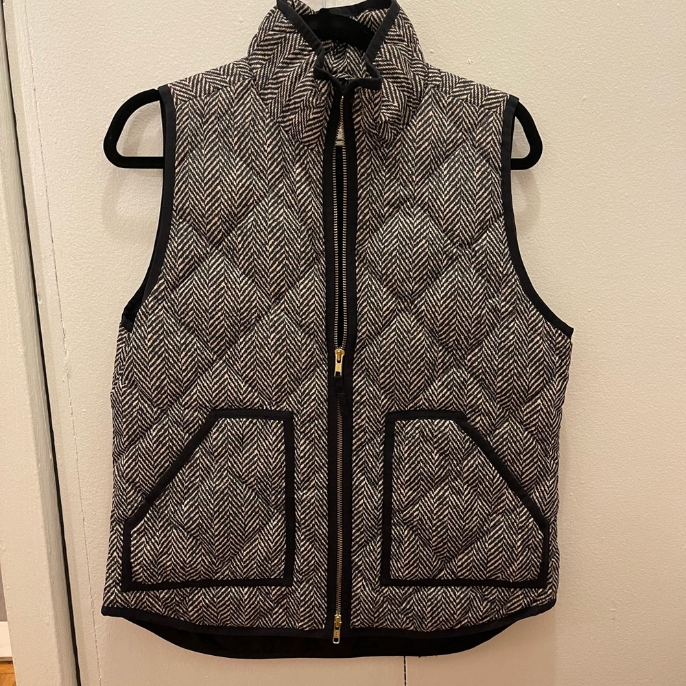 J Crew black and white vest